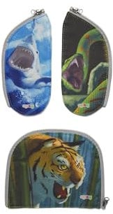 ergobag Zippies Schulranzen Zubehör Set 3-teilig für Kinder, Jungen und Mädchen Gefährliche Tiere - Bunt