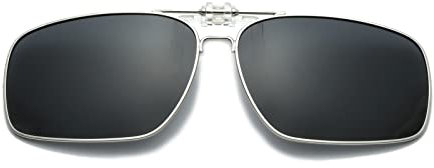 YAMEIZE Modische Clip-On-Sonnenbrille für Damen Herren UV400-Schutz Flip-Up-Brille im Freien (Schwarz)