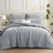 Aisbo Warme Bettwäsche 200x200 3teilig - Flauschige Teddy Fleece Winterbettwäsche 200 x 200, plüsch Bettwäsche-Sets 200x200cm Bettbezug mit Reißverschluss Duvet Cover Winter Hellgrau