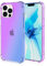 EASSGU Custodia per iPhone 13 Pro (6.1 Inches), Cover Silicone TPU Colore Sfumato Trasparente, Custodia per Telefono Antiurto e Antigraffio - Blu Viola