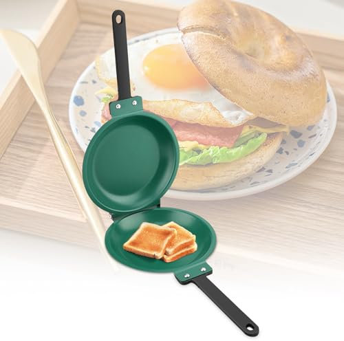 Double Sided Non-Stick Frying Pan - Safe, Anti-Scalding Handle | Double Flip Side for Easy Omelettes