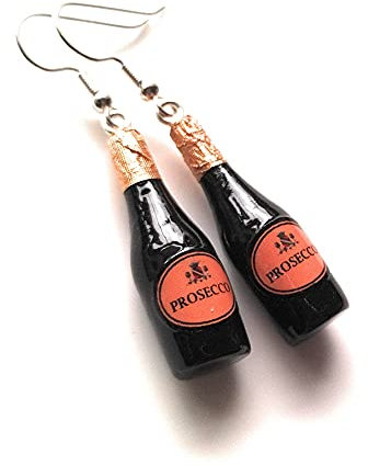 Prosecco Bottle Inspired Earrings - Gift Boxed