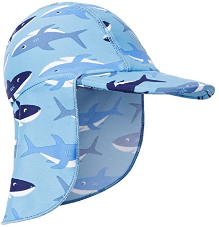 HUAANIUE Bébé Enfant Bonnet de Bain Plage Enfants Bébés Bonnet de Piscine Anti-UV UPF 50+ 6 Mois - 6 Ans (O003-Requin, 4-6 Ans)