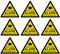 Very loud alarm with phone alert stickers - Pack of 9 security safety signs - 90mm x 80mm - self adhesive vinyl labels