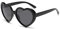 WDZAYXC Herz Polarisierte Retro Sonnenbrille für Damen und Herren, Gradient Gläser, süß und stylisch, UV400 Schutz(Schwarz/Grau)