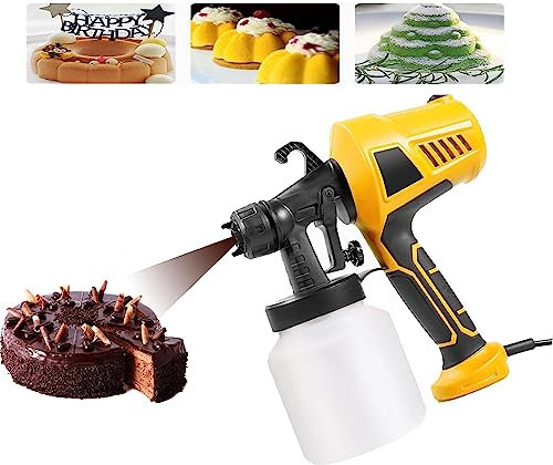 Usknxiu Pistola de Pintura Pistola de pulverización de Chocolate Máquina de decoración de Pasteles Pulverizador de Pintura Pulverizador de Mantequilla eléctrico Pulverizadores