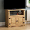 Vida Designs Corona - Mobile porta TV dritto, con ripiano e contenitore, in legno di pino massiccio