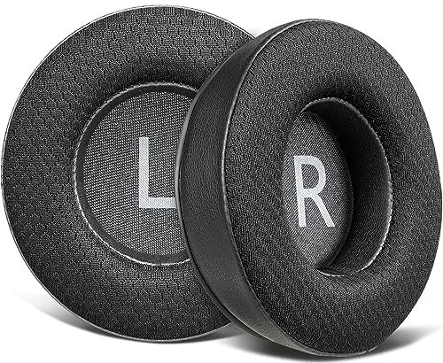 SOULWIT 90mm Malla de Tela Almohadillas de Repuesto para JBL Synchros E50 E50BT S500 S700 Wireless Auriculares, Almohadillas Almohadillas con Espuma de Aislamiento de Ruido