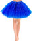 Tüllrock Damen Blau 3 Lagen Tüll Rock mit Pailletten Sternen Adult Teen Tütü Rock Damen Mädchen Retro 80er Party Halloween Karneval Party Kostüm
