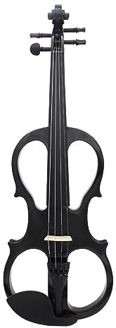 Professionelle 4/4 Elektrische Mute Violine Schwarz Geige Saiteninstrument Mit Zubehör Fall Kabel Kopfhörer