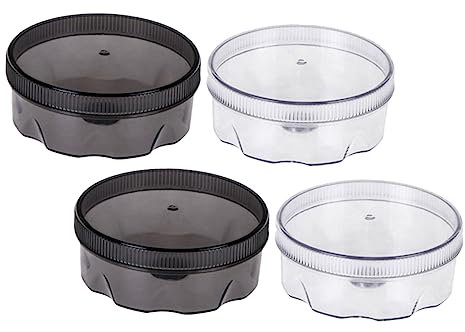Ciieeo 4 Stück, Magnetische Gewürzbox mit Deckel, Weiß, Kunststoff