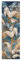 Lupia - Appendiabiti da Parete con Pannello Stampato, Design Tema Foglie Leaves White Blue, 5 Ganci Robusti, Facile Montaggio, Adatto a Tutti Gli Ambienti, Dimensioni 46x125 cm, Bordo Chiaro, Legno