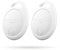 HOLOMARQ Devices Key Finder 2 Pack Smart Tags, Works with Apple Find My [iOS ONLY, NOT for Android], for Luggage Suitcases, (Car) Key, Bags, Dogs or Cats (T1, White, 2PCS)