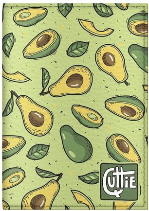 Quttie Reisepasshülle für Kinder, Damen und Herren, süße passhülle, reisepass (Avocado Pattern)