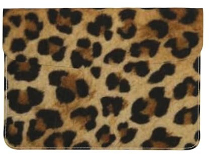 Joli imprimé léopard., Housse en Cuir pour Ordinateur Portable, Sacoche pour Ordinateur Portable, Pochette pour Tablette
