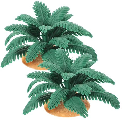ABOOFAN 2stücke Miniatur-palmenmodell Für Landschaftsmodelle Künstlicher Baum Für Szene-Layout DIY Modellbaubäume Simulationspflanzen Für Spielzeug Und Dekoration