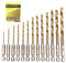 NestNook 13 Piece Titanium Twist Drill Bit Set - High-Speed Steel Hex Shank Drill Bits for Wood, Plastic, 1.5mm-6.5mm