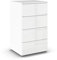 Rauch Möbel Monostar, Kommode, Kommode Schlafzimmer, Kommode, Schubladenkommode, Schlafzimmer Möbel, 4 Schubkästen, mit Glasfront, Farbe Glas weiß/Alpinweiß, 47x81x42cm
