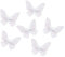 Haarklammer Schmetterling Haarspange Schmetterling 6 Stück, Mini Haarspangen Clip für Damen Mädchen Party Dekoration (Weiß)