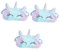 Beavorty 3St Augenklappe Augenmasken-Ohrband Patch Plüsch-Regenbogen-Einhorn-Nacht- Tiermasken Brillen schlafmaske light leichte mit verbundenen Augen schlafen Schlafpflaster Blue