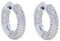 HUGE TOMATO 925 Silber Ohrringe Huggie Diamonde Creolen Silber für Damen, Herren Ohrringe 17mm，aus 925 Silber，Geburtstagsgeschenk für Frauen,Silber, Zirkonia