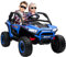 AIYAPLAY Macchina Elettrica per Bambini 2 Posti 24V, Auto Elettrica Bambini 3-8 Anni con 3 Velocità, Musica Integrata, Clacson, Luci, Sospensione a Molla e Telecomando, Velocità 5-7km/h, Blu