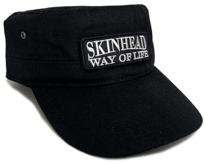 No Face No Name Military Cap Skinhead Way of Life in schwarz I Unisex frei einstellbar I bestickter Patch I Army Basecap Snapback Kappe Mütze