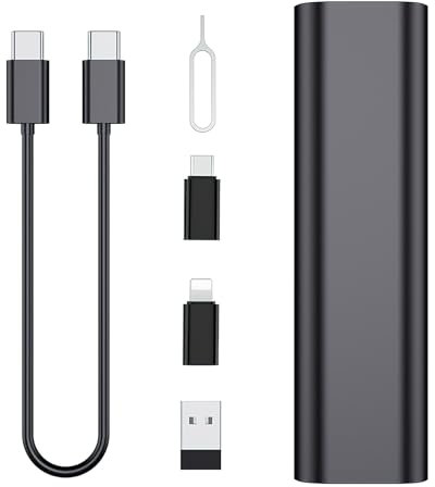 SRLWMYI Lot d'adaptateurs USB-C 6 en 1 - Adaptateur Multi USB-C vers Lightning 60 W avec mallette de rangement pour les voyages
