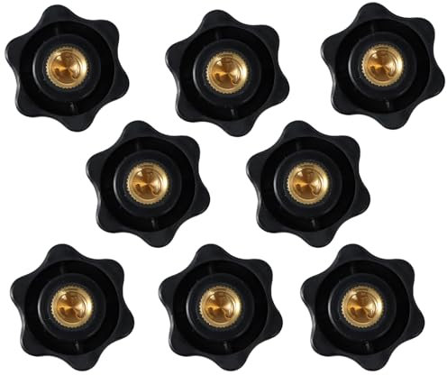 8 Piezas Tornillo Mango Estrella, M10 x 38 mm Tuercas de Estrella de Plástico, Tornillo Estrella, Tuercas de Sujeción, Tuercas de Mariposa para Máquinas, Muebles, Equipos de Fitness