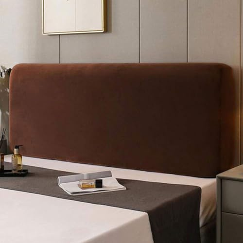 Bett-Kopfteil-Bezüge für Kingsize-Doppelbett, Kopfteil-Schonbezug, weicher Samt, Stretch, Bett-Rückenschutz, Bezug für Polster-/Holz-/Lederkopfteil-Länge: 150–170 cm