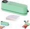Rightfavour Mini Vacuum Sealer Wireless Portable with 20 Vacuum Bags, Mini Cordless Vacuum Sealer,USB Rechargeable Handheld Food Sealing Machine, For Home Use For Dry Moist Snacks Food (Green)