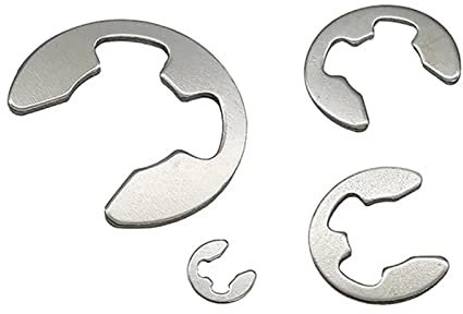 AHTUJGN LYFeng-Rondelle Piatte Rondelle di Sicurezza con Anelli a E in Acciaio nichelato Rondelle di Fissaggio M1.5~M12, Lisse et Durable(50Pcs M5)