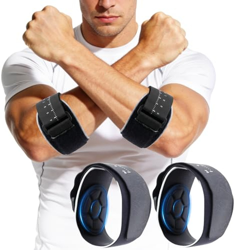 Holoras 2 Stück Tennisarm Bandage Ellenbogenbandage mit EVA-Polsterung für Herren & Damen, Ellenbogen Bandagen für für Golferarm, Sport, Krafts, Kraftsport, Epicondylitis Spange (L)