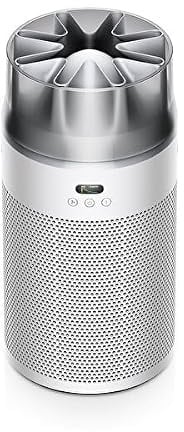Dyson Hushjet™ Purificatore d’Aria Compatto, Bianco e Argento, Silenzioso | Purifier Compact, Sistema Sigillato con Filtro a Carboni Attivi, Rimozione 99,97% a 0,3 Micron e Rilevamento PM 2,5