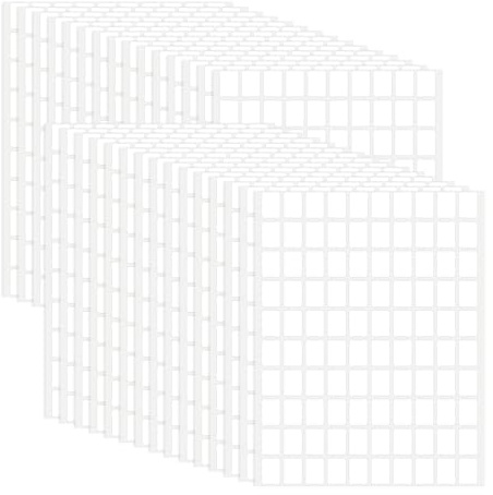 JEFURE Kleine Etiketten, 3000 Stück, 13 x 9 mm, Weiße | Rechteckige Aufkleber, Klebeetiketten zum Beschriften, Abnehmbare Preisschilder, für Büro, Schule, Zuhause, Organisation