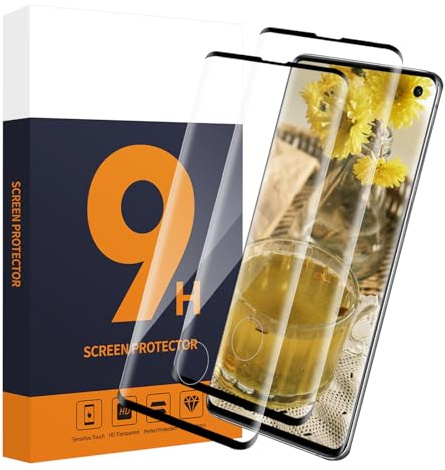 Carantee Schutzfolie für Panzerglas für Samsung Galaxy S10, 2 Stück Sensitive Touch Schutzglas, Keine Blasen, 9H Härte, 3D Runde Kanten, 0.33mm HD Klarsicht Samsung S10 Displayschutzfolie