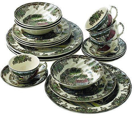 Johnson Brothers Friendly Village Tetera Juego de 20 piezas 10,5 negro