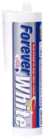 Everbuild Forever White Anti-Mould Silicone Sealant – Permanently Waterproof – Suitable for Internal And External Use – White – 295ml