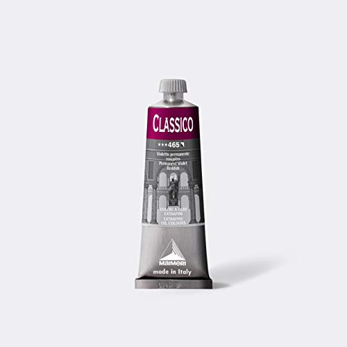 Maimeri CLASSICO 60 ml, Extra feine Künstlerölfarbe, Farbton Permanentviolett rötlich