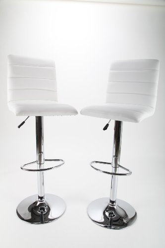 point home Barhocker Barstuhl Designstuhl Barsessel 2 Stück weiß Chrom