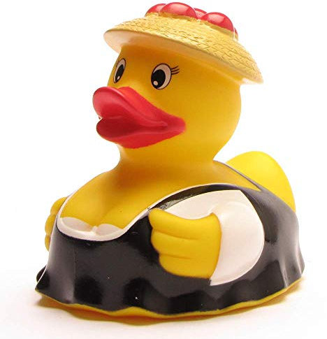 DUCKSHOP I Schwarzwald Badeente Frau I Quietscheente I L: 7,5 cm