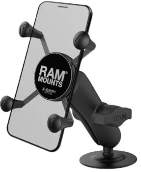 Ram Mount rap-b-378-un7u Black Telephone Mount/Stand – Telephone Mounts & Stands (Black, Composite, Stainless Steel, 10.8 cm, 22.2 mm, 204 g)