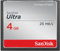 SanDisk Ultra Compact Flash 4 GB UDMA7 Memory Card up to 25 MB/s