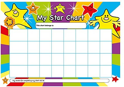 SuperStickers A4 Star Reward Chart with 50 Stickers