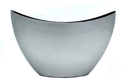 Decoline Kunststoff Blumentopf Schiff 24,5 x 15cm Silber Glitter