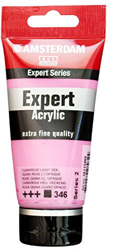 Amsterdam Peinture acrylique Expert Series - Rose quina clair opaque 346 - Tube de 75 ml - Haute pigmentation - Texture épaisse