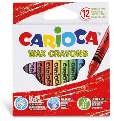 Carioca Pastelli a Cera Lavabili, 12 Pezzi