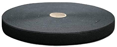 25 Meter Gummiband, 20 mm, schwarz