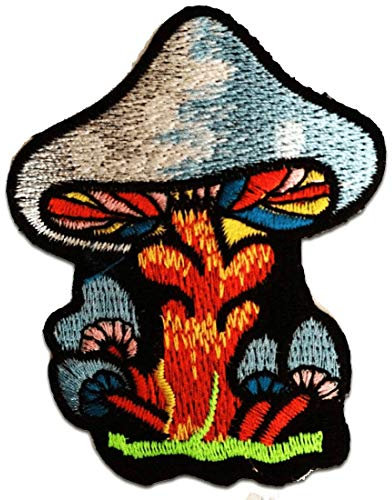 Catch the Patch Magic Mushroom Pilz - (Größe: 6 x 7,7 cm) Aufnäher, Bügelbilder, Aufbügler, Applikationen, Patches, Sticker zum Aufbügeln oder Aufnähen – für Kleidung, Taschen, Jacken