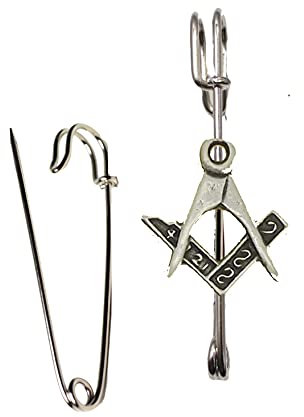 Freimaurer-Brosche, R4, Kiltnadel, Schal, Zinn, Emblem, 7,5 cm